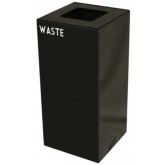 WITT GeoCube Square Recycling Receptacle w/ Square Opening - 32 gallon, Charcoal